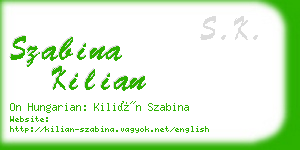 szabina kilian business card